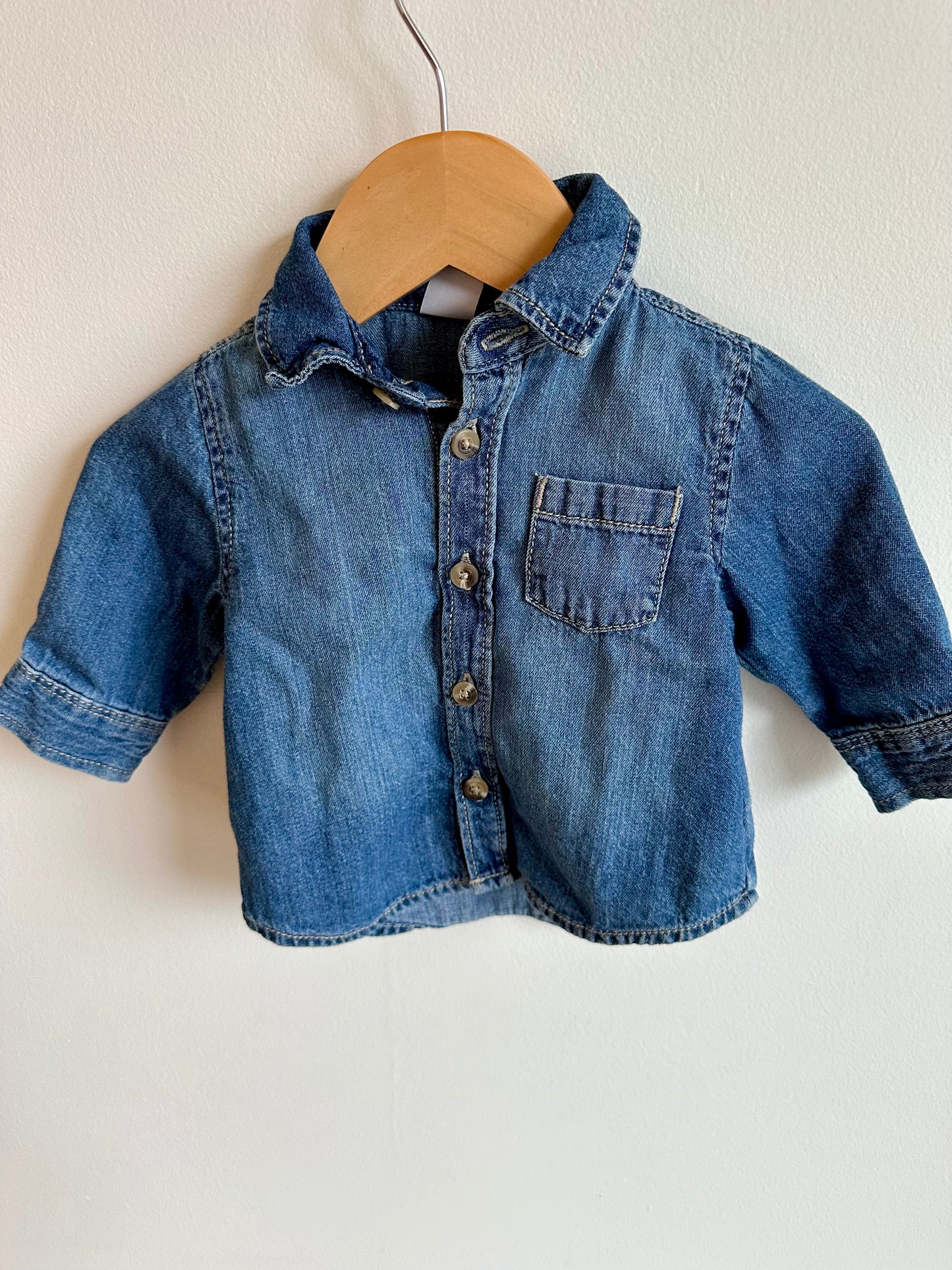 Denim Button Up / 3-6m