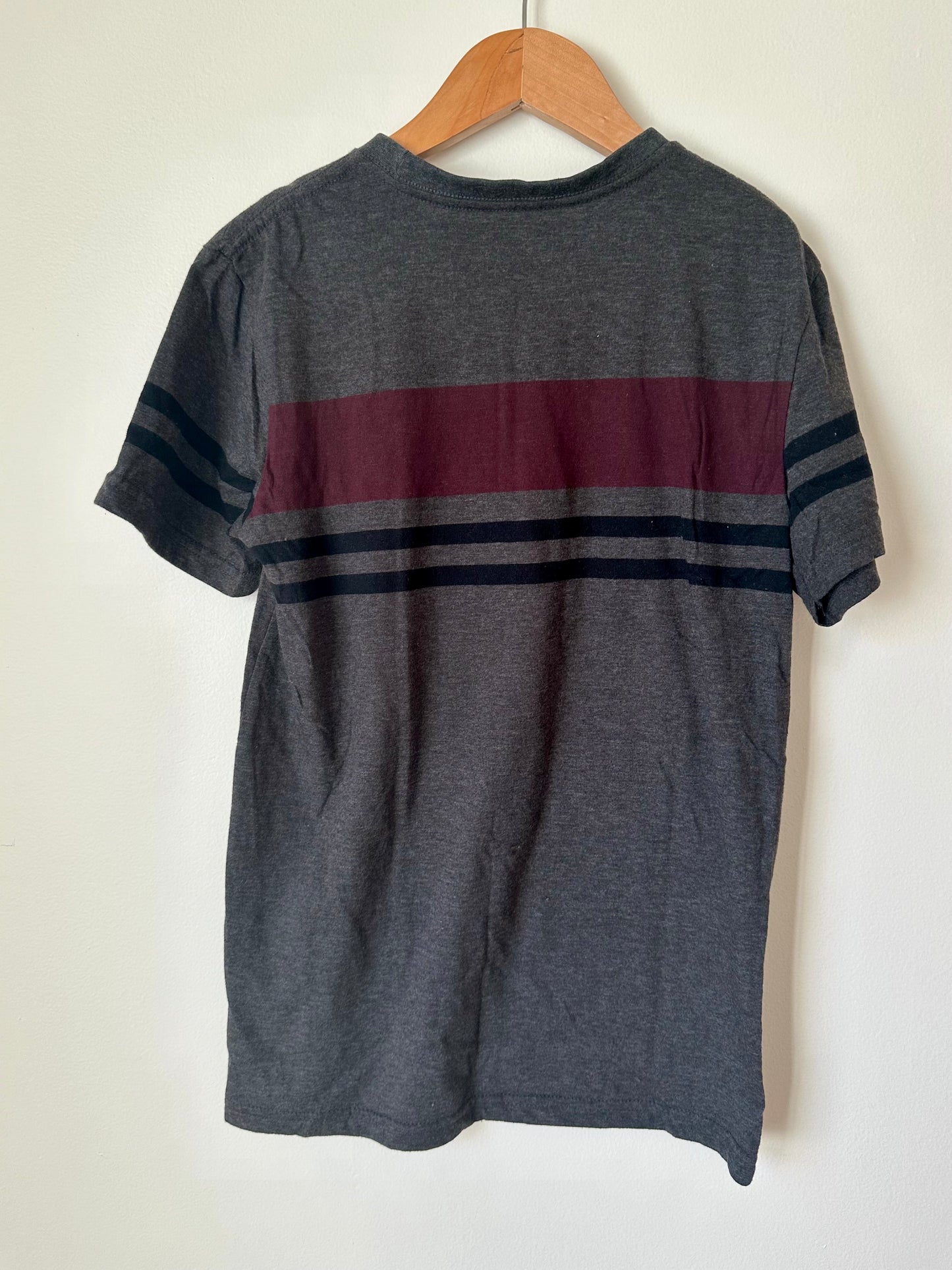 Grey Tee with Black Stripes / 12 years