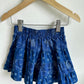 Blue Floral Pattern Skirt / 2T-3T