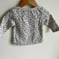 Animal Print + Fuzzy Heart Sweater / 6-12m