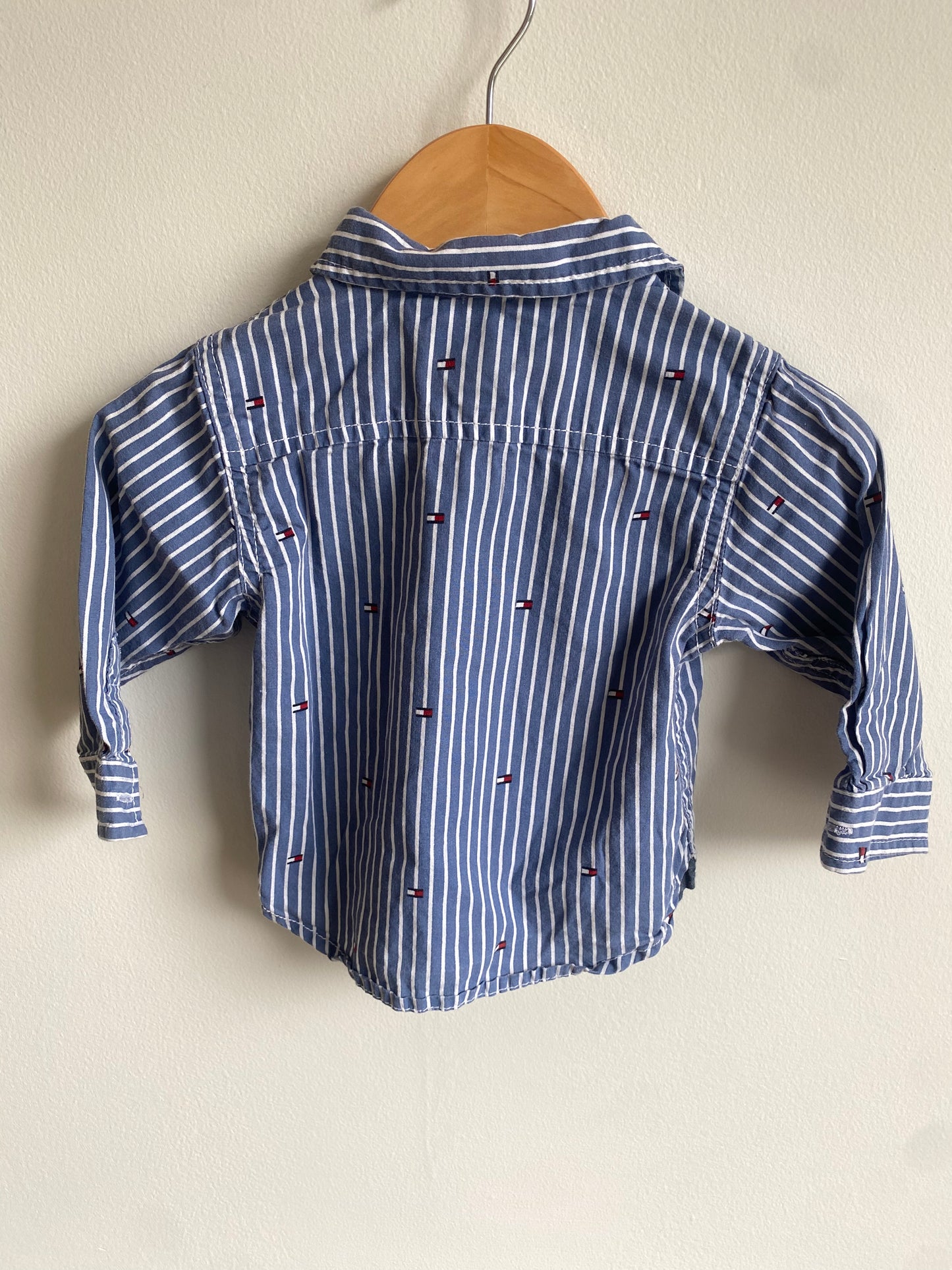 Striped Button Up Shirt / 6-9m