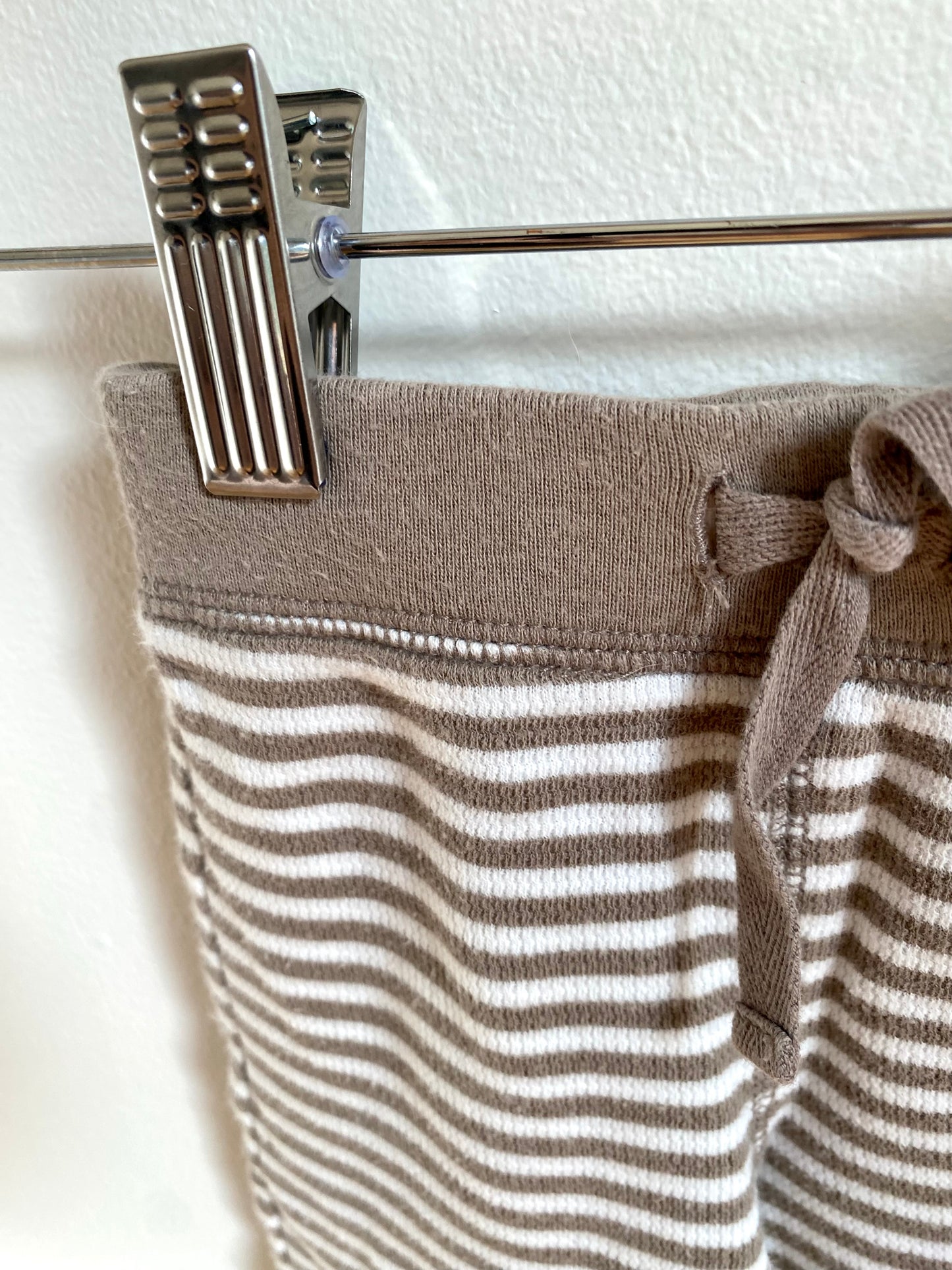 Brown and White Stripe Pants / 0-3m