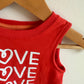 Love Open Back Tank + Striped Shorts Set / 12m