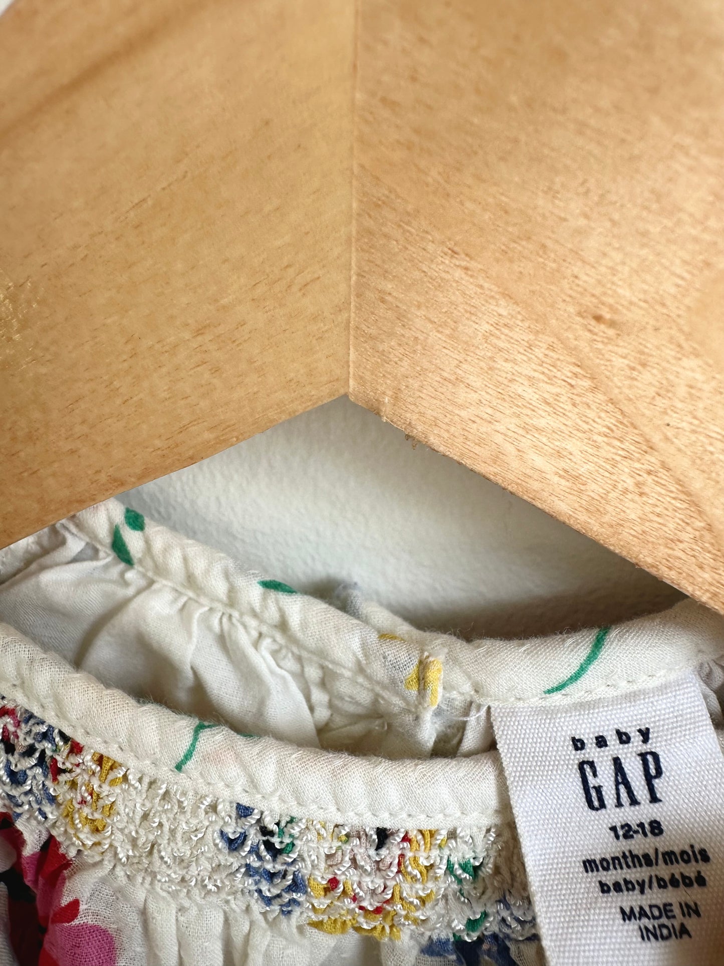 Gap White Floral Dress / 12-18m