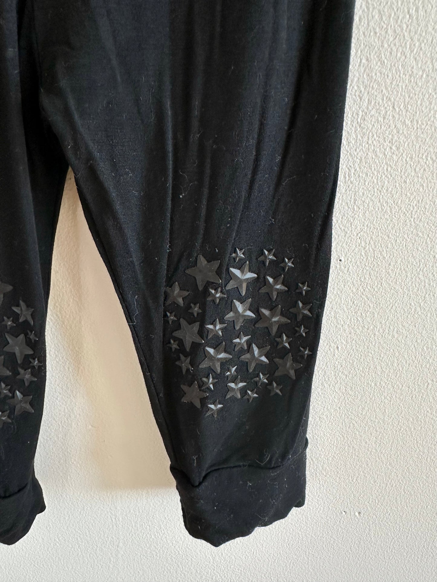 Bamboo Black Star Crawling Leggings / 6-12m