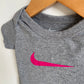 Nike Pink Checkmark Bodysuit / 6m