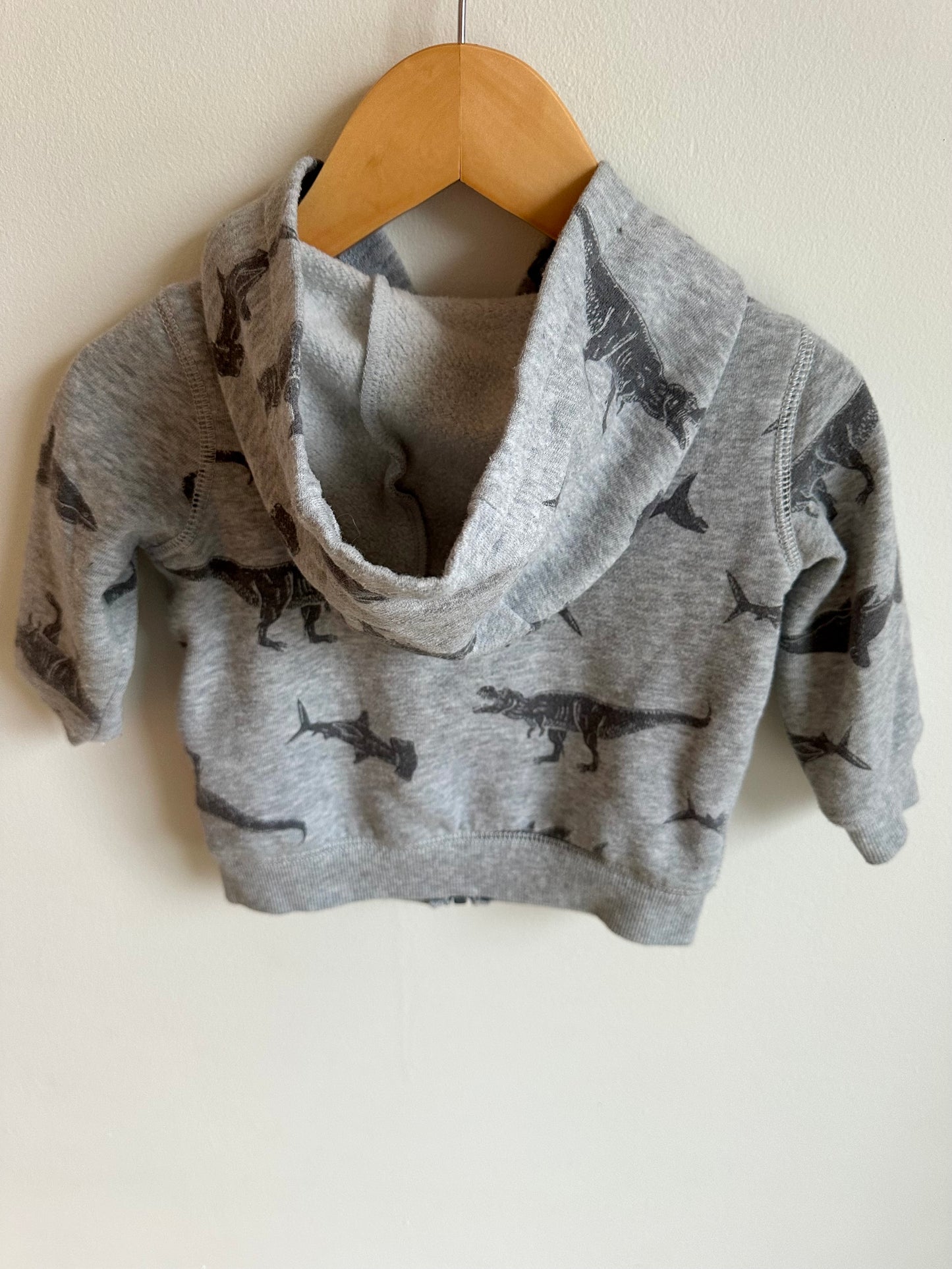 Grey T-Rex Hoodie / 12m