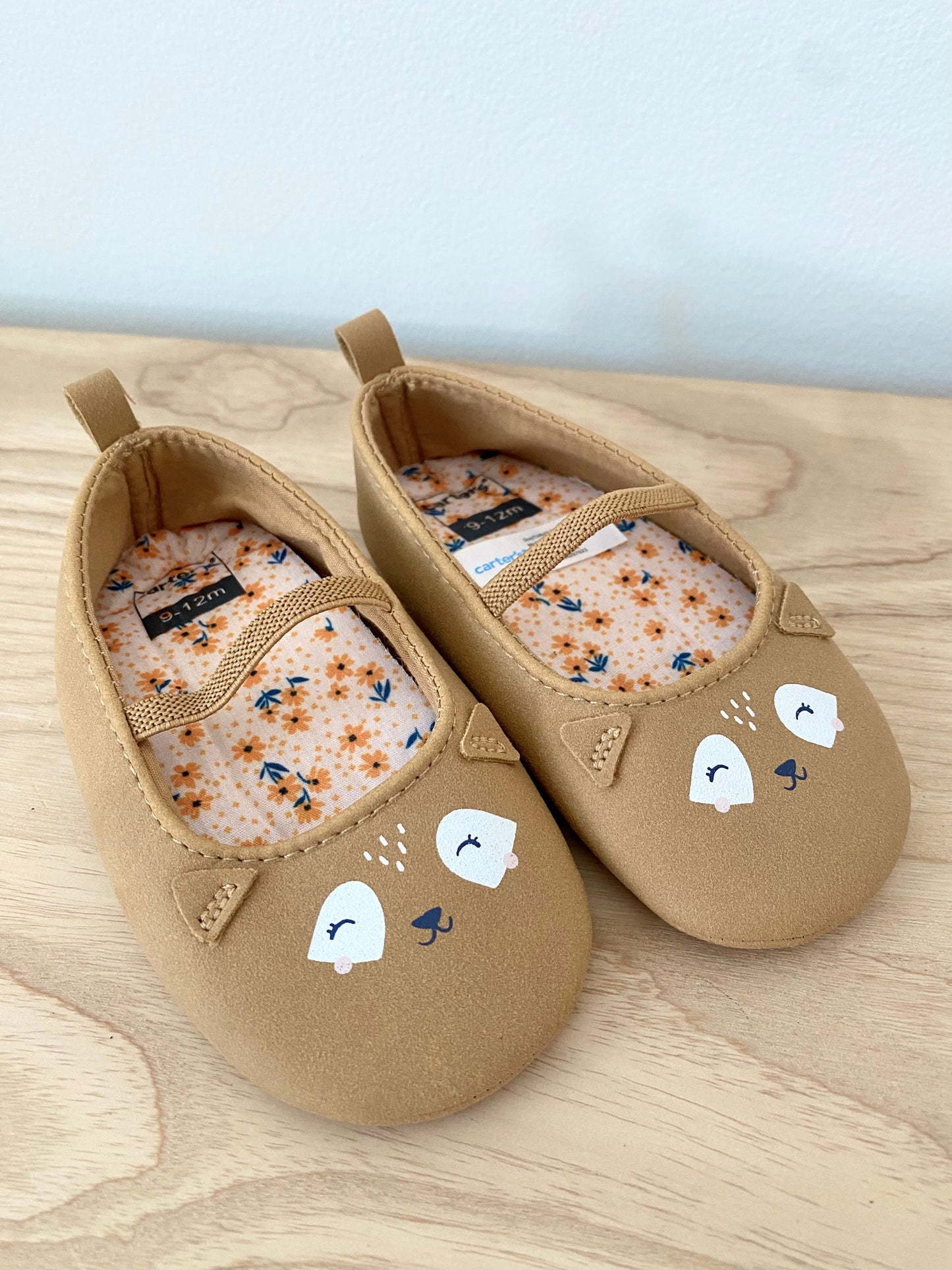 Tan Bear Shoes / 9-12m