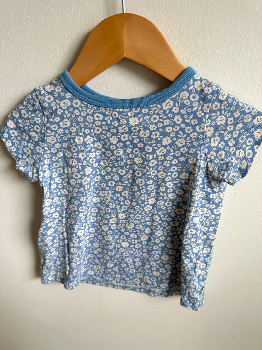 Blue Floral T-shirt / 18m