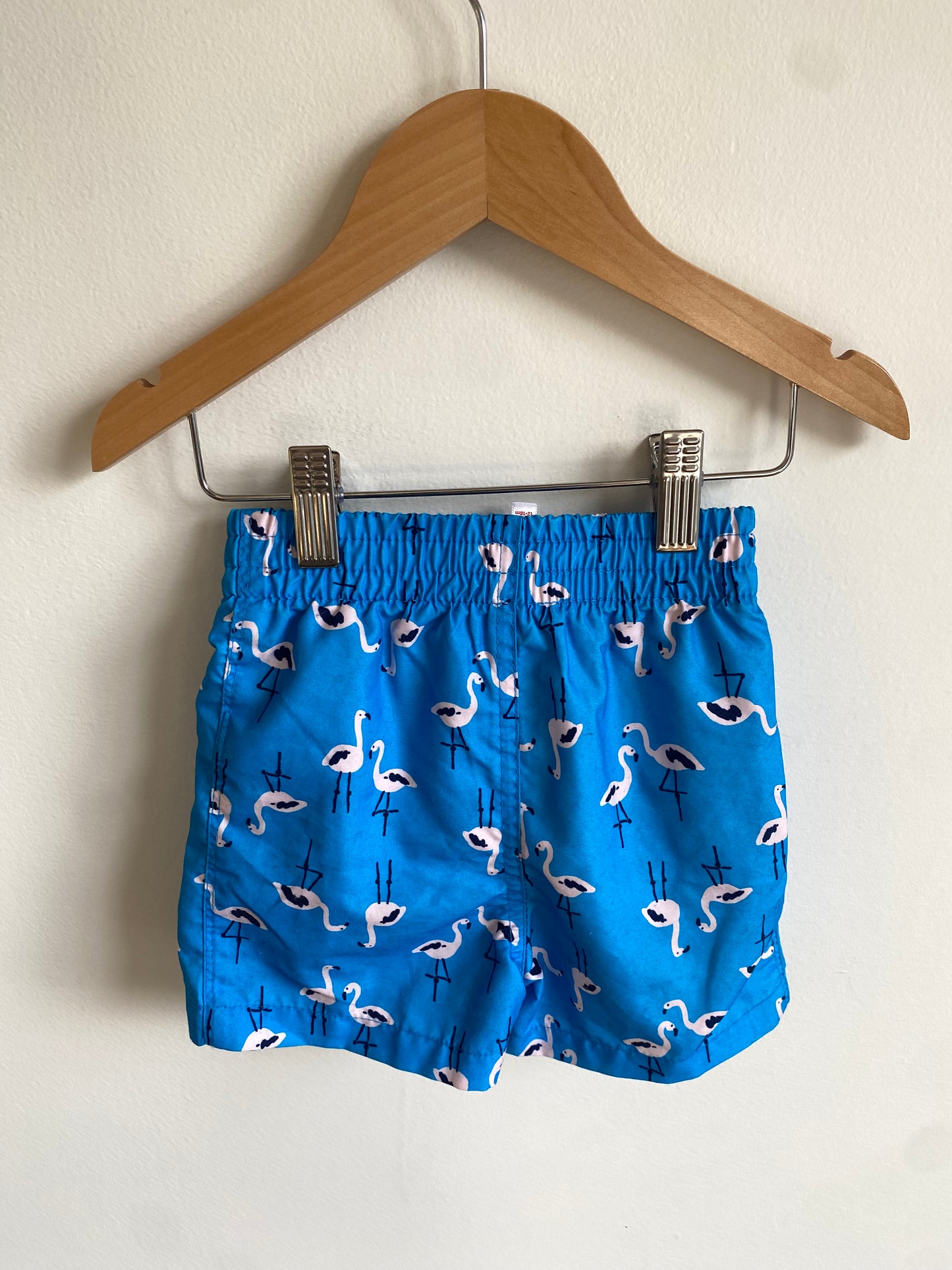 Bird Blue Swim Shorts / 12-18m