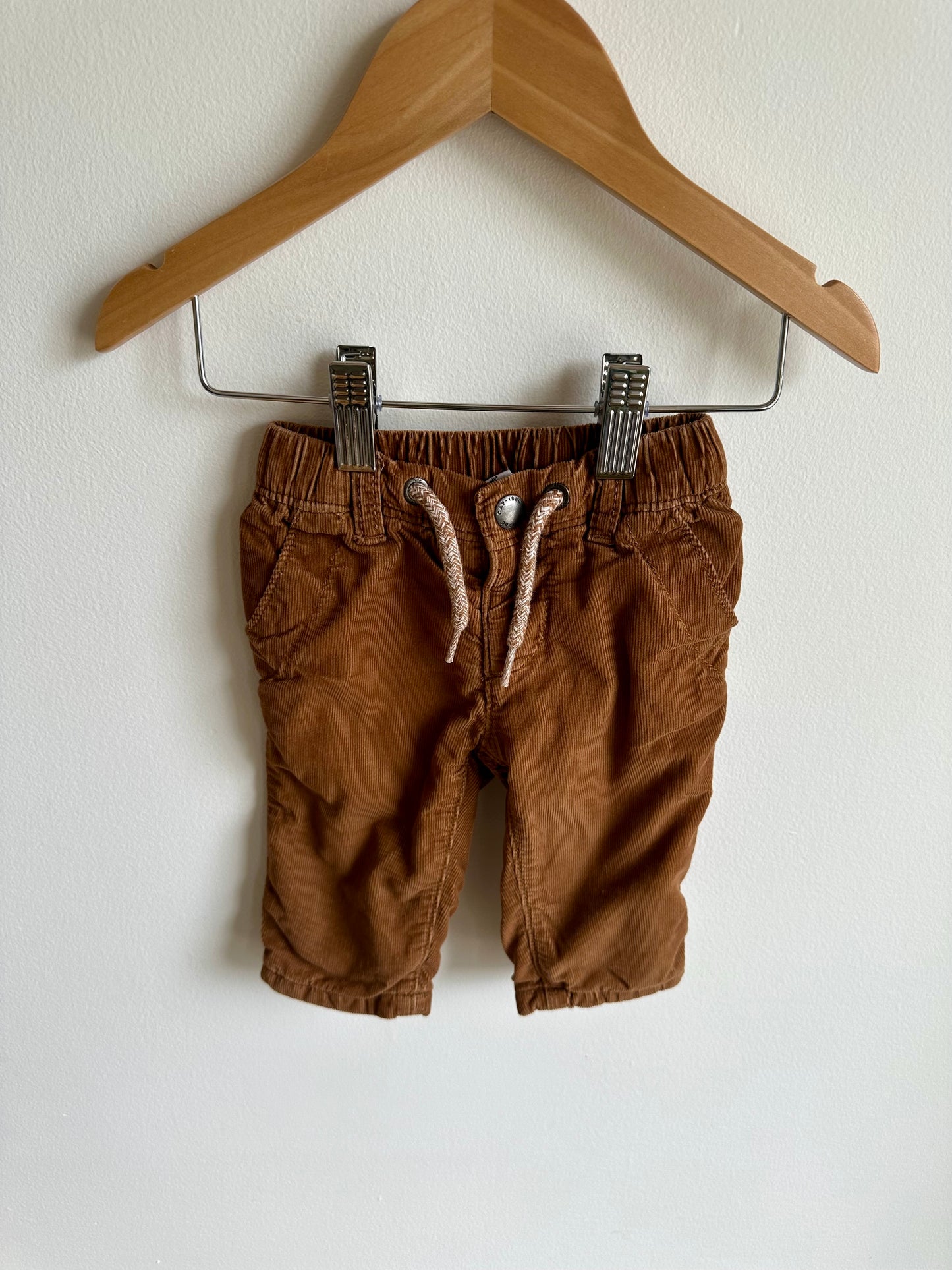 Brown Corduroy Drawstring Pants / 3-6m