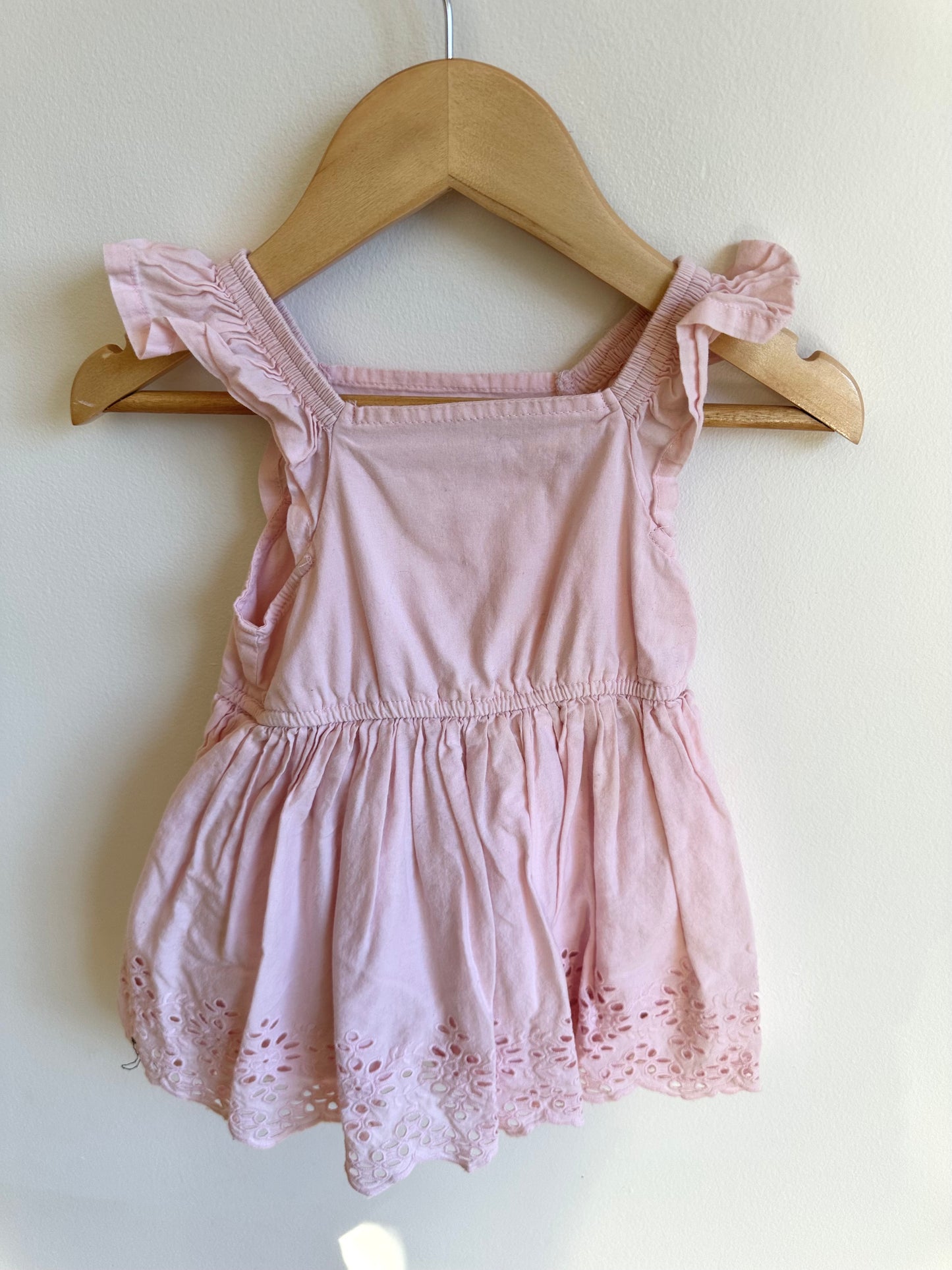 Pink Eyelet Dress / 12-18m