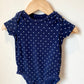 Navy Polkadot Bodysuit / 6m