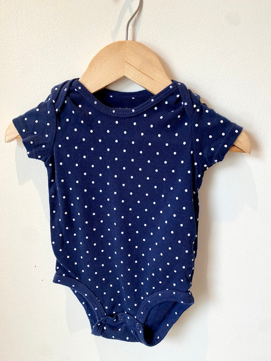 Navy Polkadot Bodysuit / 6m