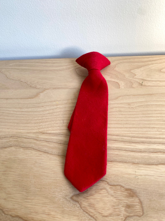 Red Clip on Tie / 6-12m