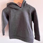 Soft Grey Pullover Hoodie with Pink Velour Hood / 3-4T