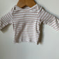 Newborn Striped Long Sleeve Top / 0m