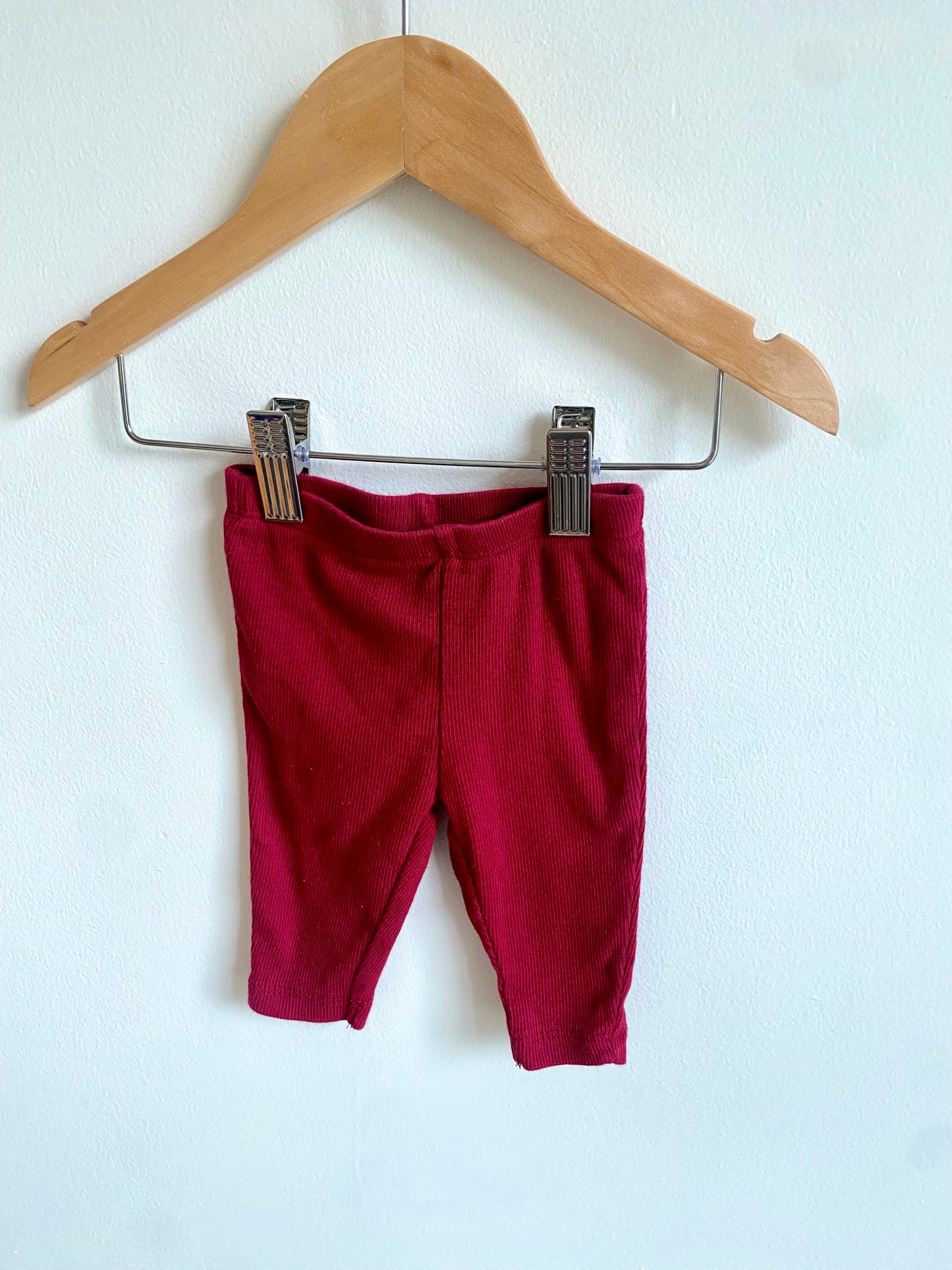 Red Ribbed Pants / 3m