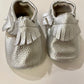 Silver Soft Sole Mocs / 6-12m