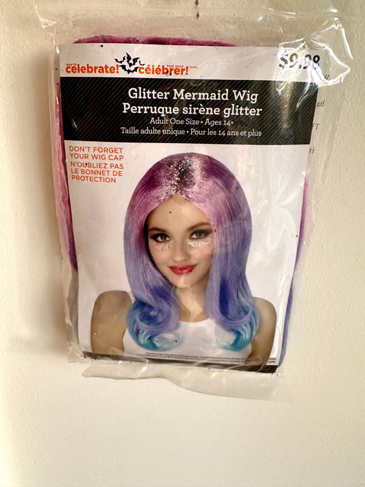 Glitter Mermaid Wig / Adult Sized  (14+)