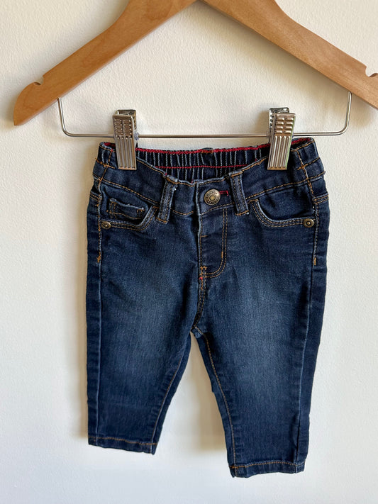 Denim Jeans with Elastic Waist / 3-6m