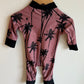 Honeysuckle Long Sleeve Palm Tree Swimsuit / 6-12m