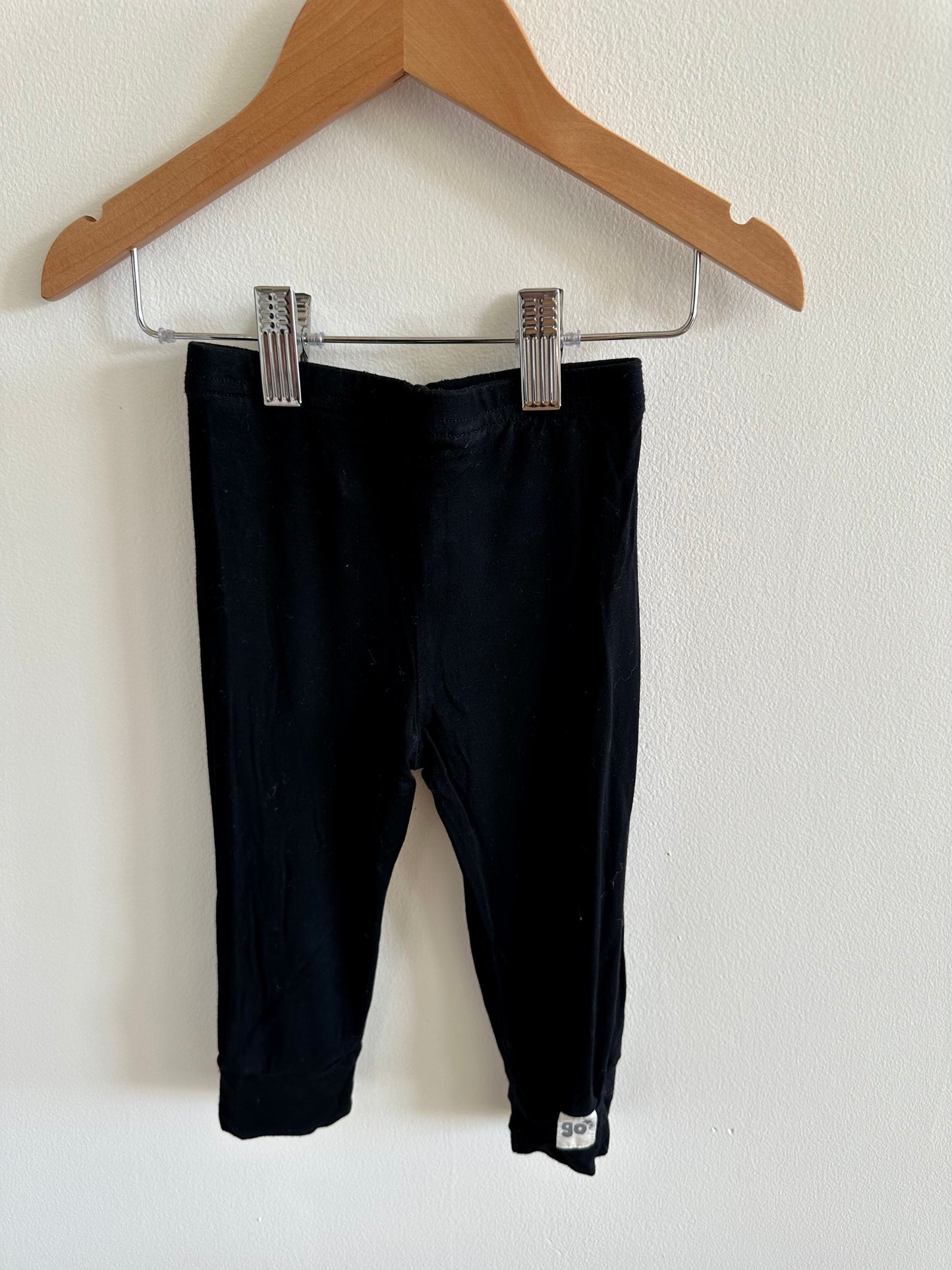 Bamboo Black Star Crawling Leggings / 6-12m