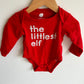 Organic Littlest Elf Bodysuit / 6-12m