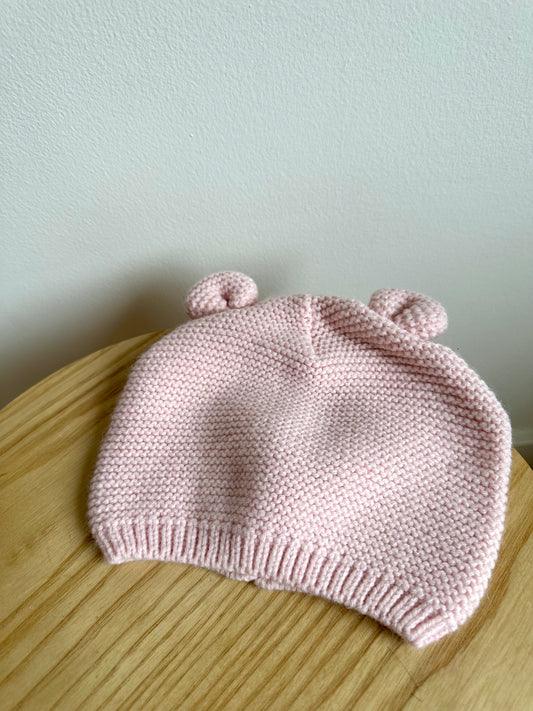Pink Bear Hat / 12-24m