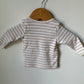 Newborn Striped Long Sleeve Top / 0m