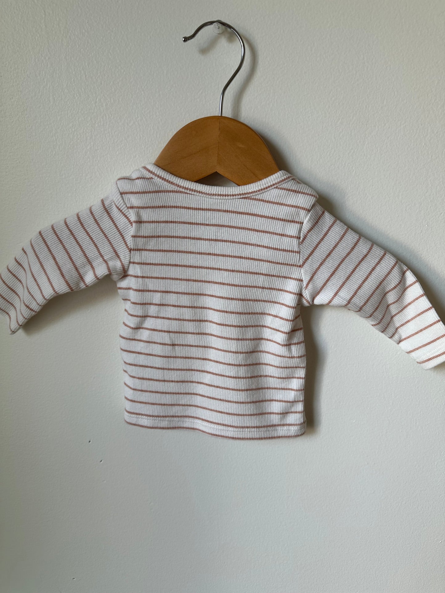 Newborn Striped Long Sleeve Top / 0m