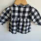 Checkered Top with Red Buttons / 9m