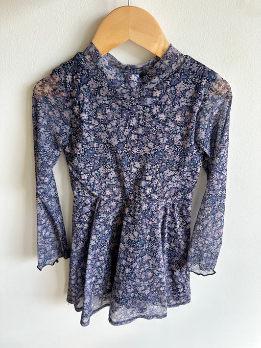 Zara Sheer Sleeve Floral Dress / 5-6 years