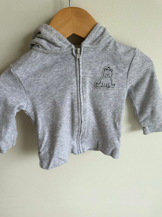 Grey Bear Hoodie / 6-9m