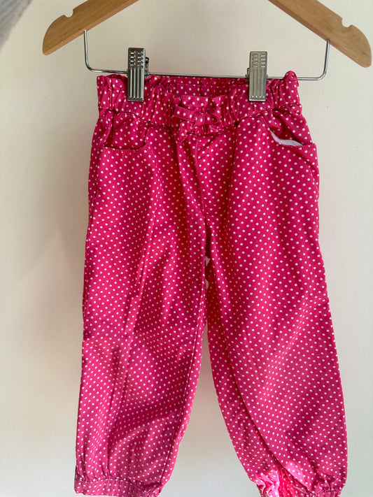 Pink Polkadot Pants / 2T