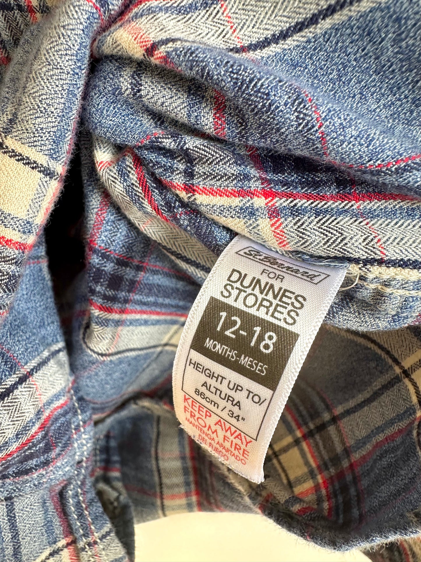 Plaid Flannel / 12-18m