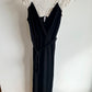 Black Maternity Dress with White Lace / Small