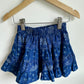 Blue Floral Pattern Skirt / 2T-3T