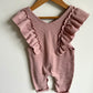 Blush Ruffle Short Romper / 2T-3T