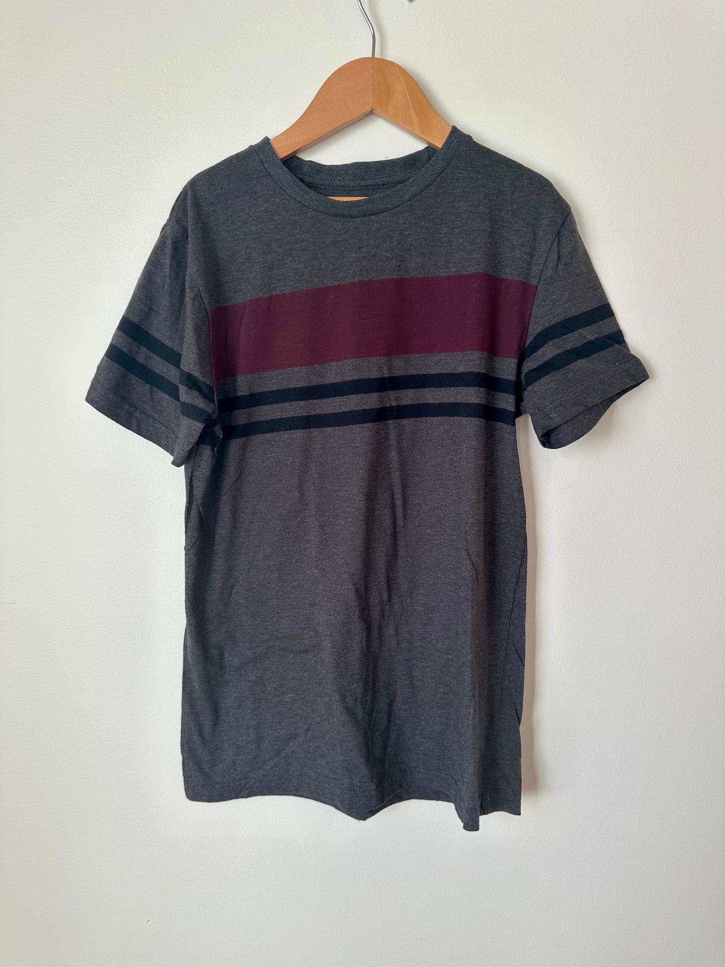 Grey Tee with Black Stripes / 12 years