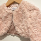 Rose Faux Fur Cropped Cardigan  / 2T