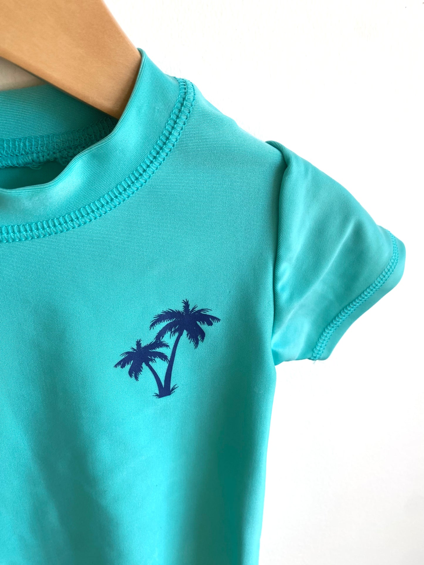 Swim Blue Palm Tree Top / 2T
