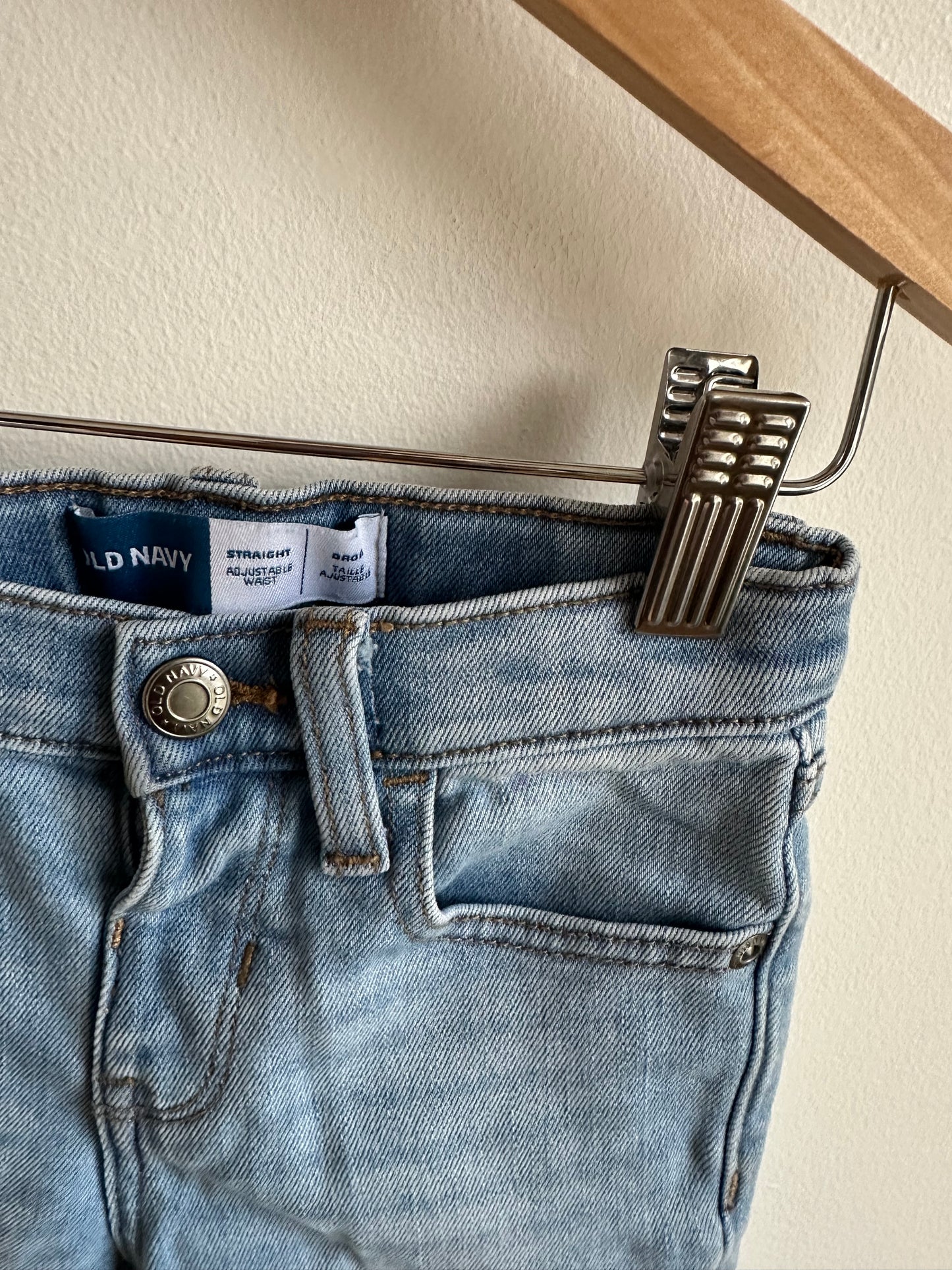 Straight Leg Jeans with Adjustable Waist/ 4T