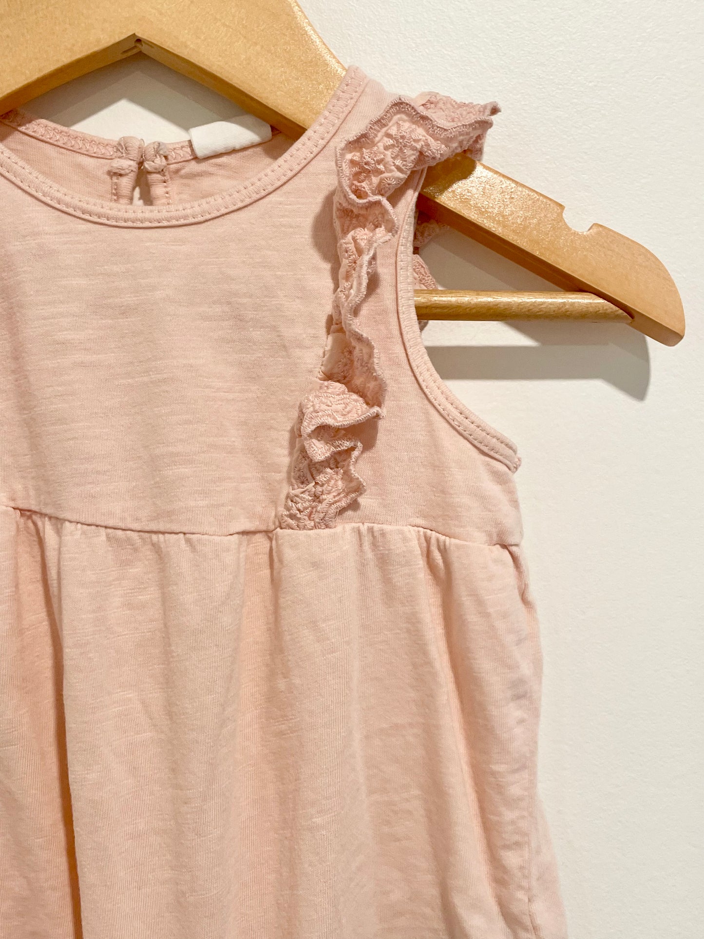 H&M Pink Ruffle Dress / 6-9m