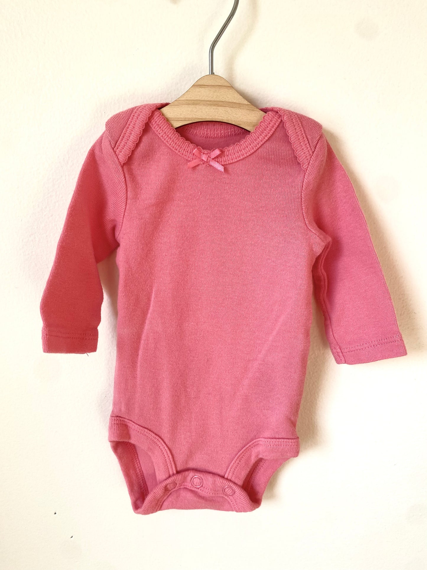 Pink Long Sleeve Bodysuit / Preemie