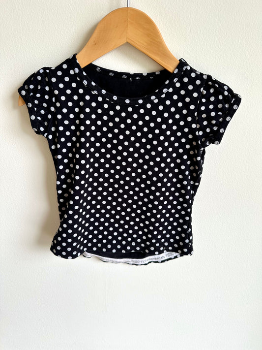 Peekaboo Beans Polkadot Top / 2T