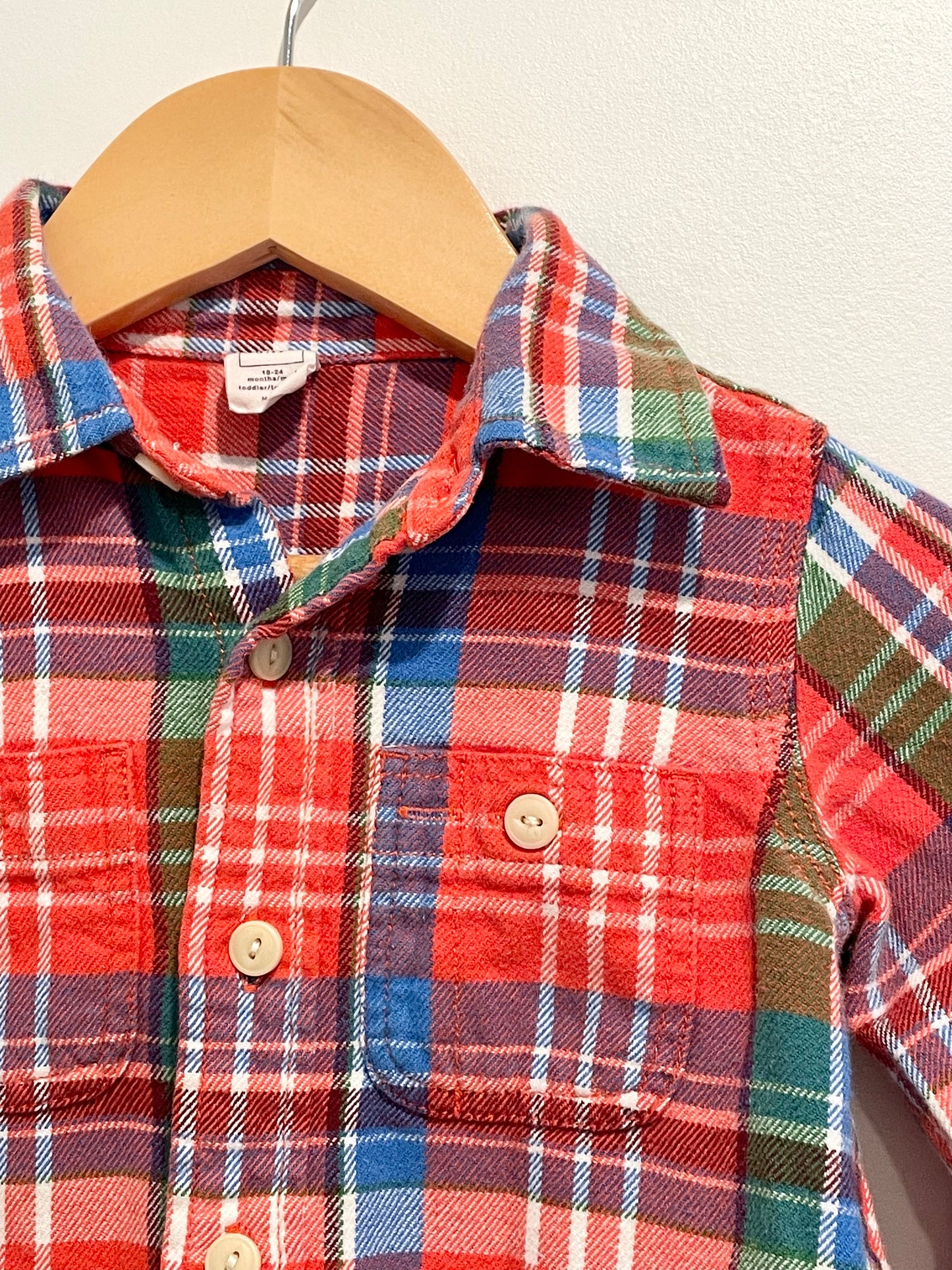 Plaid Button Up / 18-24m