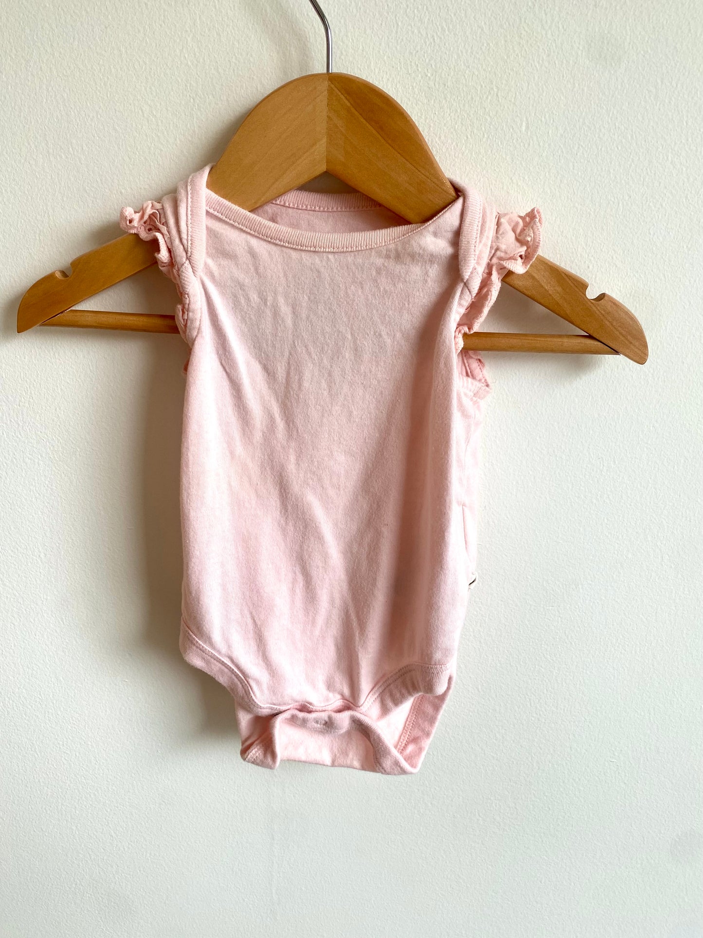 Pink Ruffle Sleeve Bodysuit / 0-3m