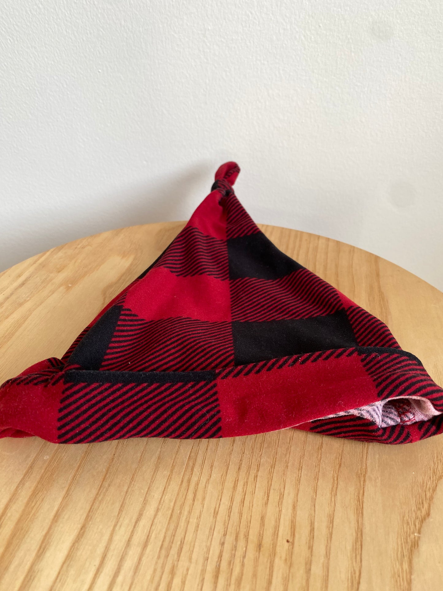 Plaid Checkered Beanie / 12-18m