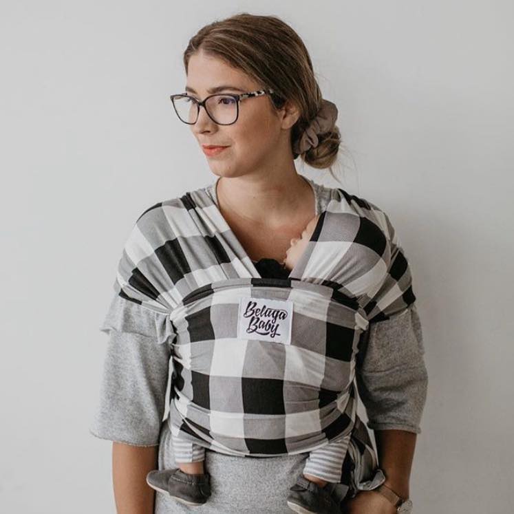 Beluga Baby Checkered Wrap Carrier